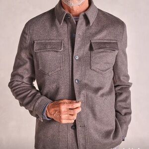 Rye 51 Wool Cashmere Chore Jacket in Grey XLarge